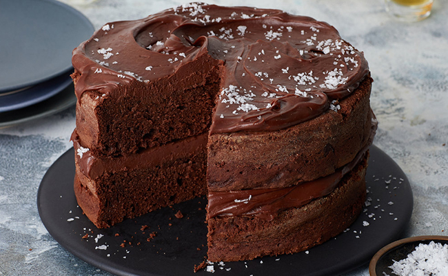 Dark Chocolate Ganache Cake