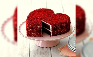Heart-Shaped Red Velvet Cake