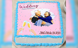 Wedding Anniversary Photo Cake