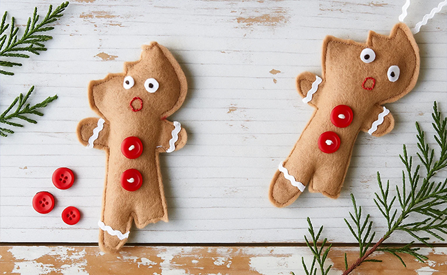 Felt Gingerbread Ornaments