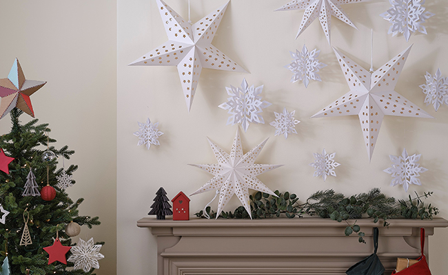 Paper Star & Snowflake Wall Decor