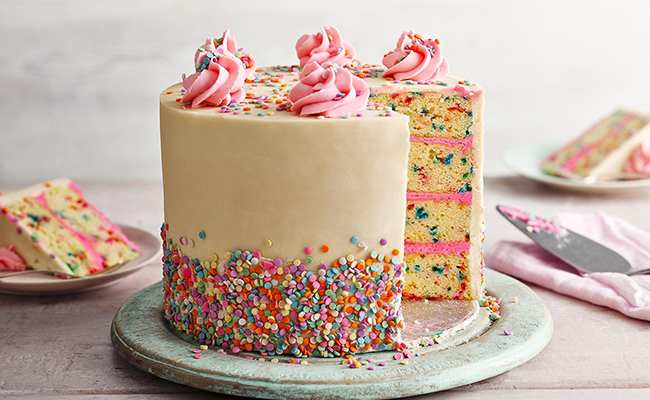 Sprinkle-Dipped Bottom Tier