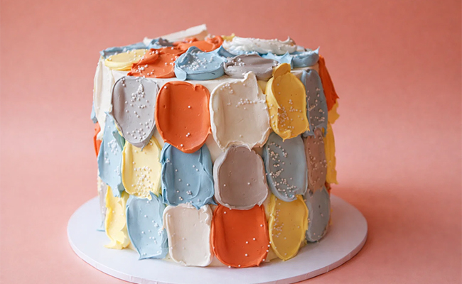 Textured Buttercream Palette Knife Swipes