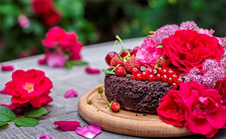 Cake and Flower Combo