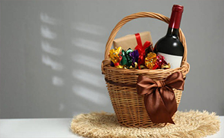 Gourmet Gift Basket and Wine