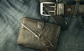 Leather Belt and Wallet