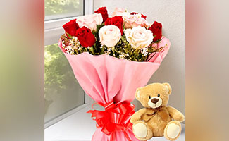Teddy Bear with Flowers Teddy Bear with Flowers