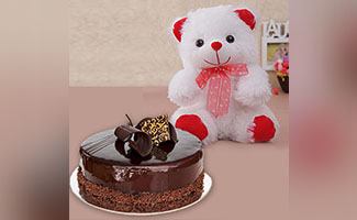 Cake and Teddy Bear Combo Cake and Teddy Bear Combo