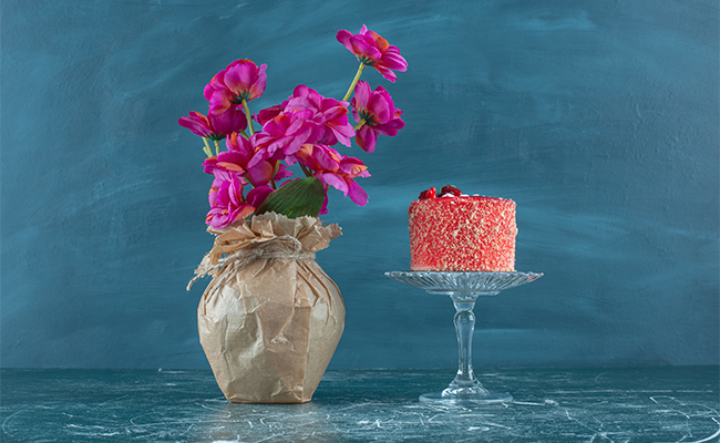 Cake and Flower Combo