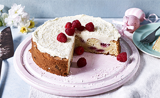 Raspberry White Chocolate Cake