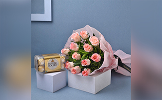 Chocolates and Flower for Valentine’s Day Gift