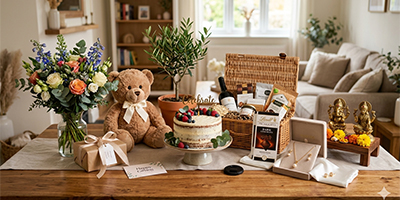 teddy bear with flowers