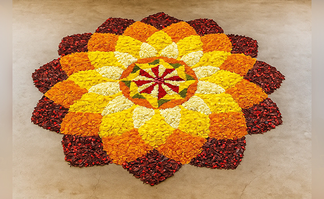 Lotus Mandala-Inspired Rangoli Lotus Mandala-Inspired Rangoli