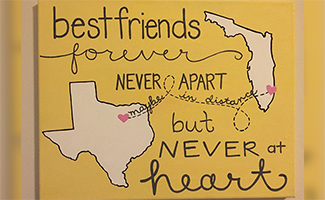 Hand-Painted Friendship Canvas