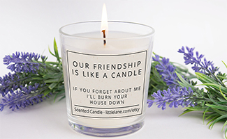 Friendship-Themed Candles