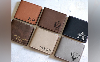 Customized Leather Wallet gift for husband