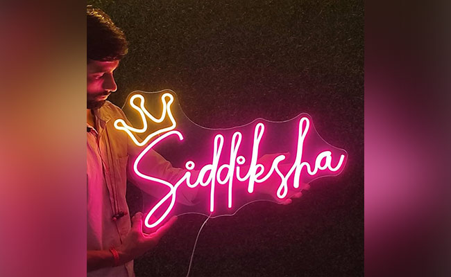 personalised neon light